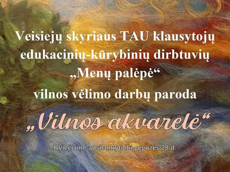 Wystawa prac z filcowania wełny "Akwarela wełniana"