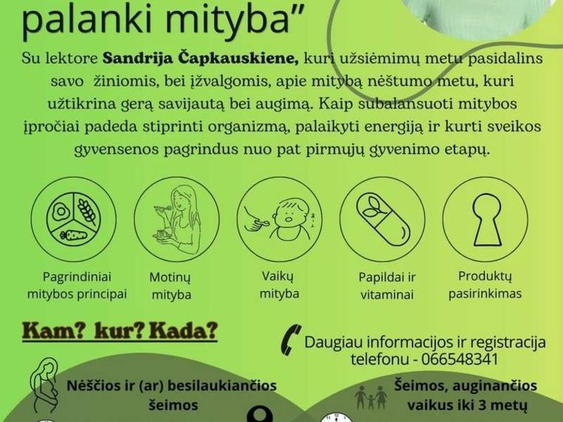 Paskaita "Sveikatai palanki mityba"