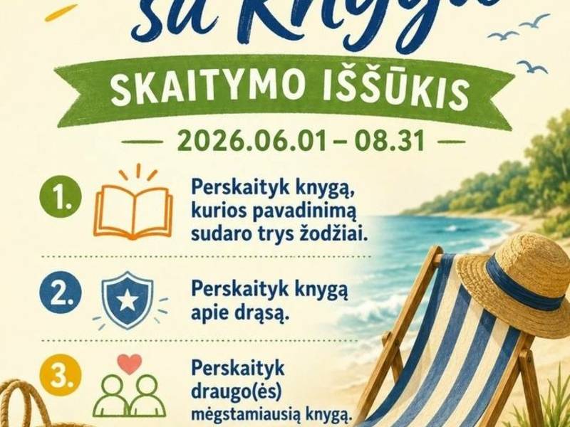 Skaitymo iššūkis "Vasara su knyga"