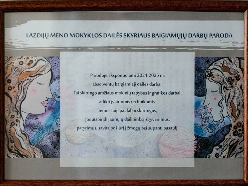 Lazdijų meno mokyklos dailės skyriaus absolventų baigiamųjų darbų paroda