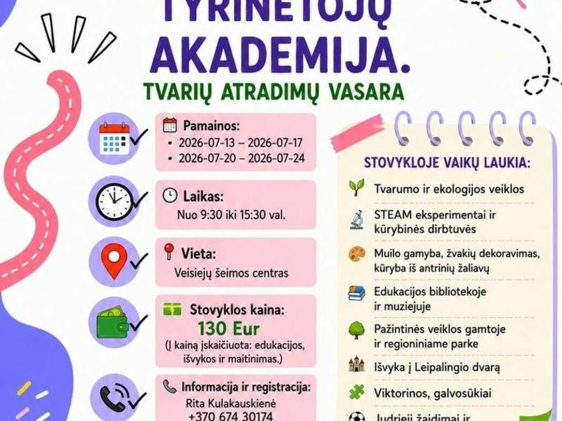 Letni obóz dzienny „Akademia Młodych Naukowców”