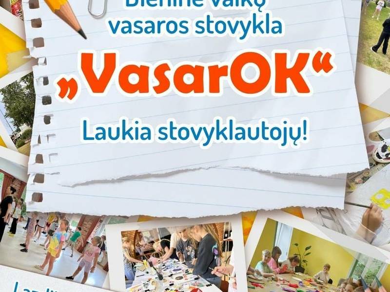 Letni obóz dla dzieci w ciągu dnia
