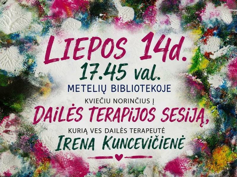 Dailės terapijos sesija