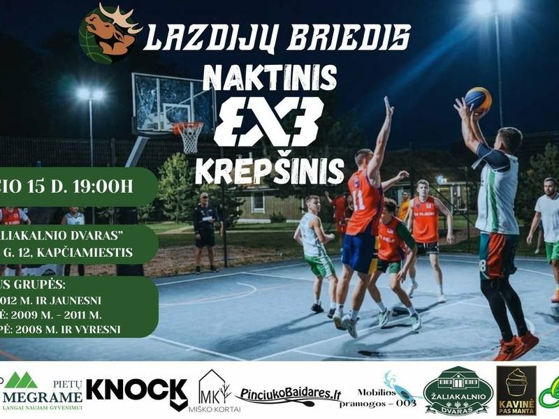 Lazdijai Briedis night 3x3 basketball tournament