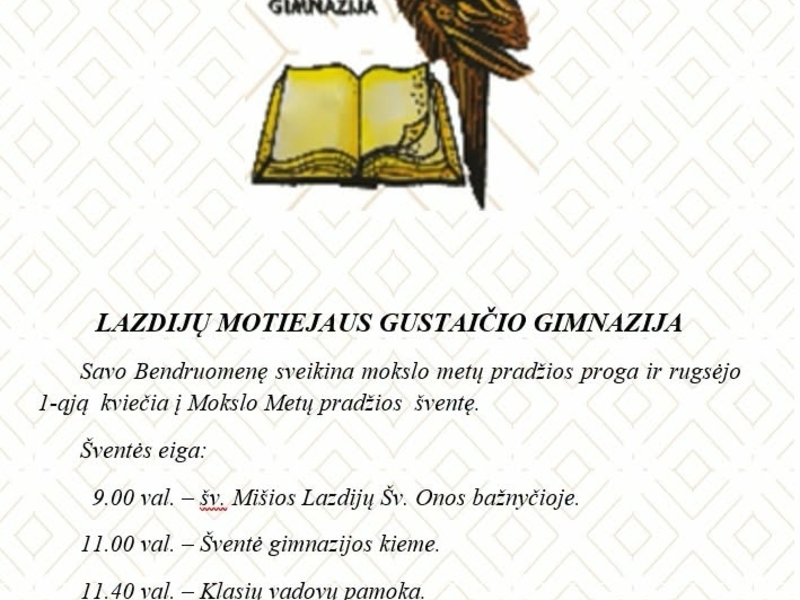 Mokslo metų pradžios šventė LMGG