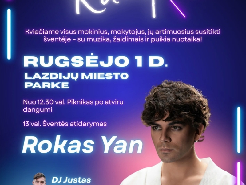 Mokslo metų pradžios šventė Lazdijų miesto parke