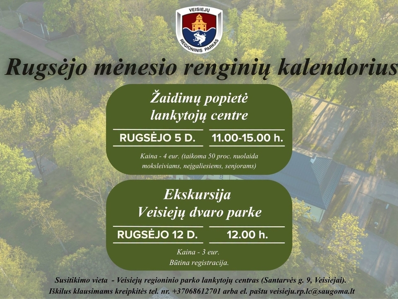 Ekskursija Veisiejų dvaro parke