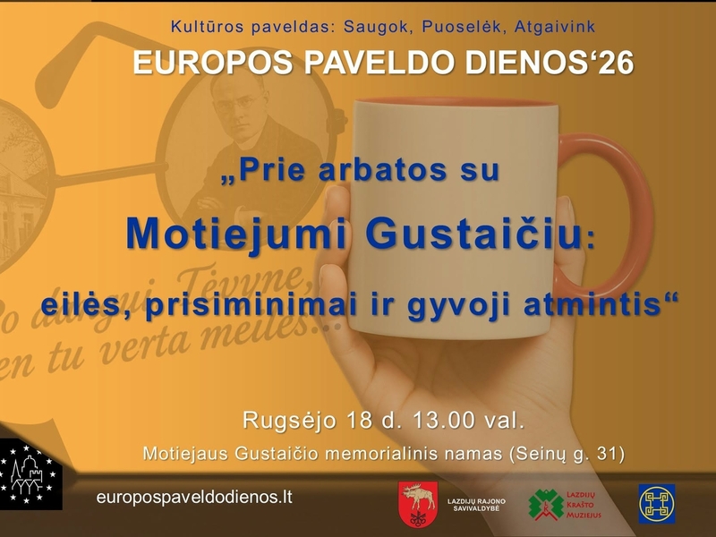 „Prie arbatos su Motiejumi Gustaičiu: eilės, prisiminimai ir gyvoji atmintis“