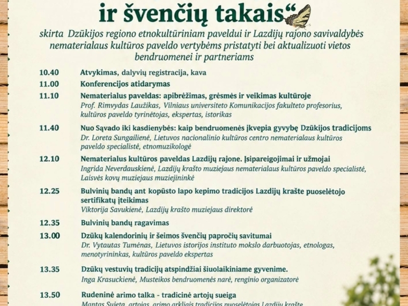 Konferencija "Dzūkų gyvenimo ir švenčių takais"!