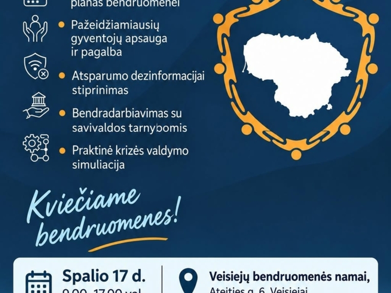 Vietos bendruomenių praktinio pasirengimo krizinėms situacijoms mokymai