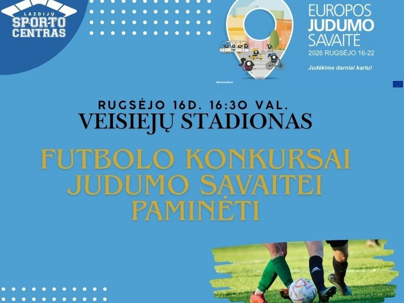 Futbolo konkursai Judumo savaitei paminėti