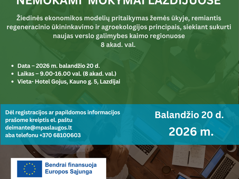 Nemokami mokymai Lazdijuosė