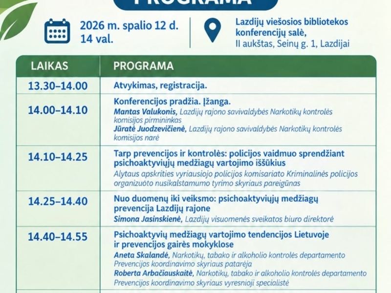 Konferencija "Saugus ir sveikas Lazdijų rajonas"