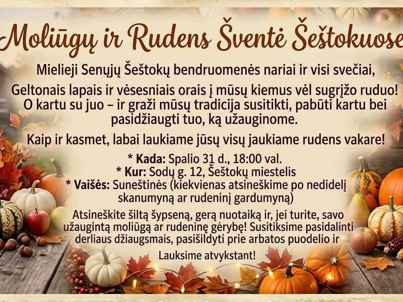 Moliūgų ir rudens šventė Šeštokuose