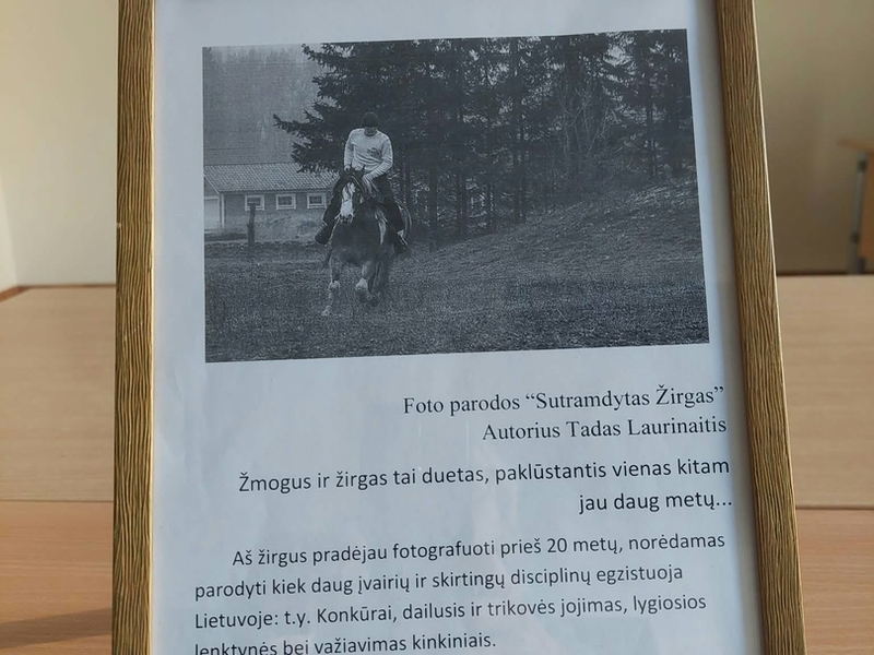 Tado Laurinaičio fotografijų paroda "Sutramdytas žirgas"