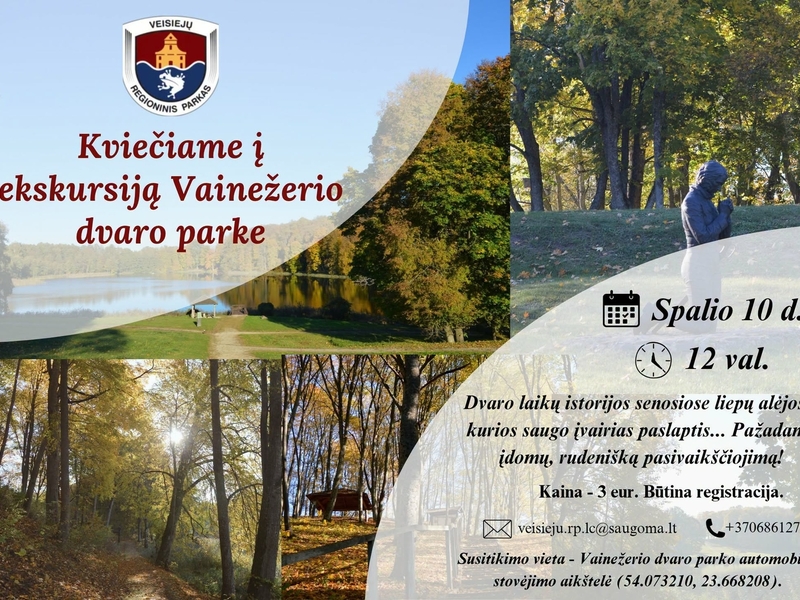 Ekskursija Vainežerio dvaro parke