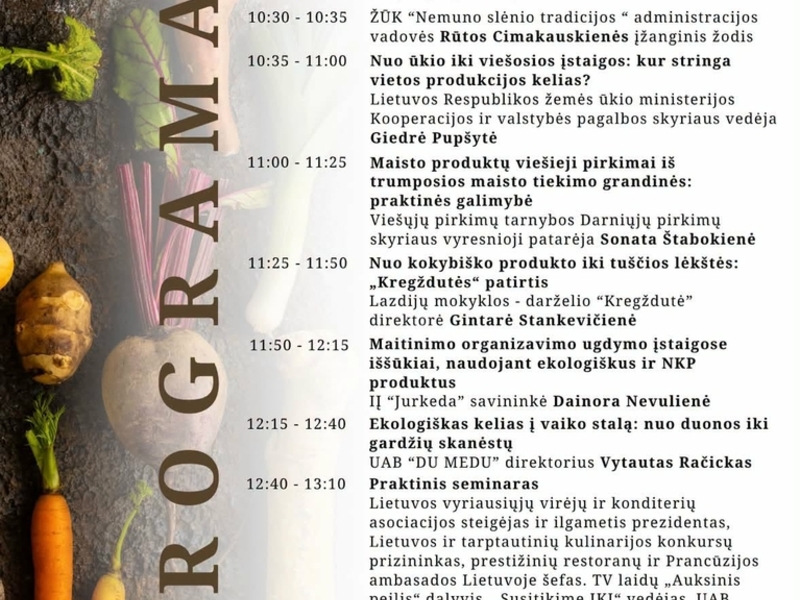 Konferencija "Skonis ir sveikata viename: atraskite kokybiškus produktus"