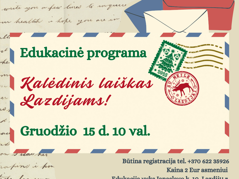 Edukacinė programa "Kalėdinis laiškas Lazdijams"