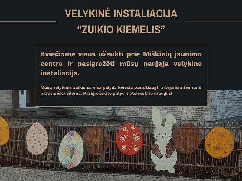 Velykinė instaliacija „Zuikio kiemelis“