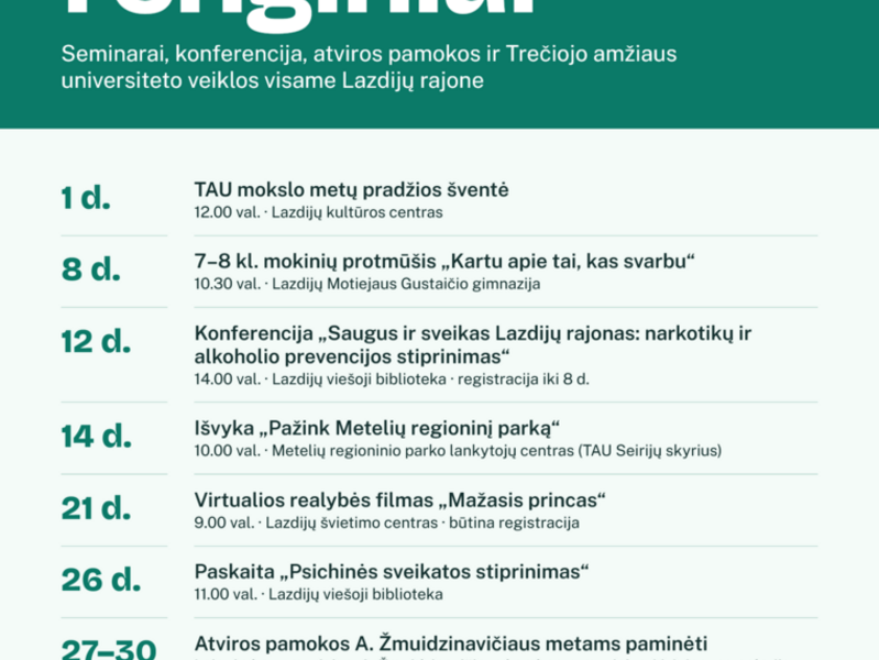Październikowe wydarzenia w Centrum Edukacyjnym Lazdijai