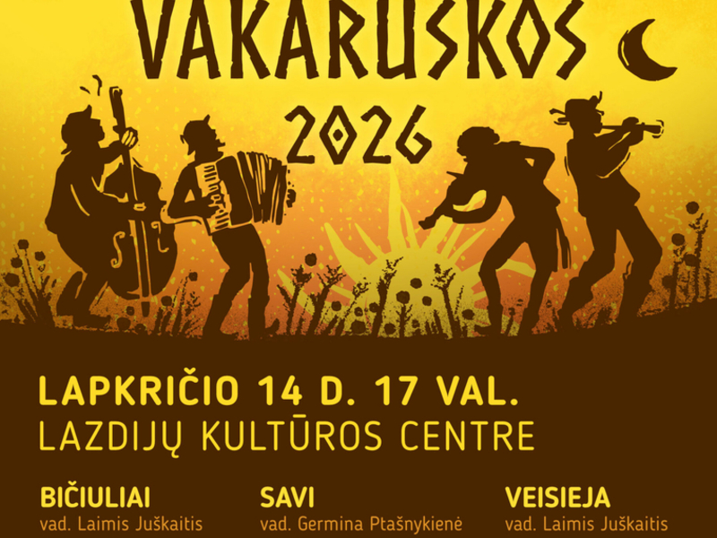 Liaudiškos muzikos kapelų šventė-varžytuvės NETGI VAKARUŠKOS 2026